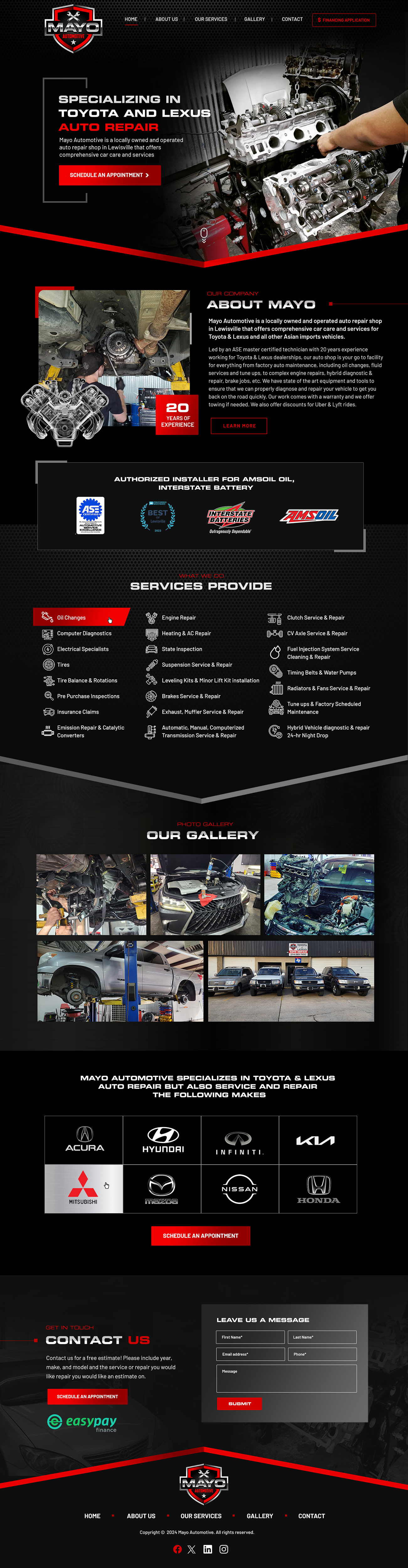 Web Design by Blue Sparrow for Mayo Automotive LLC | Design #32383513