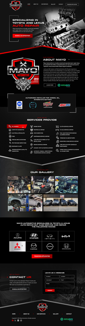 Web Design by Blue Sparrow for Mayo Automotive LLC | Design: #32383777