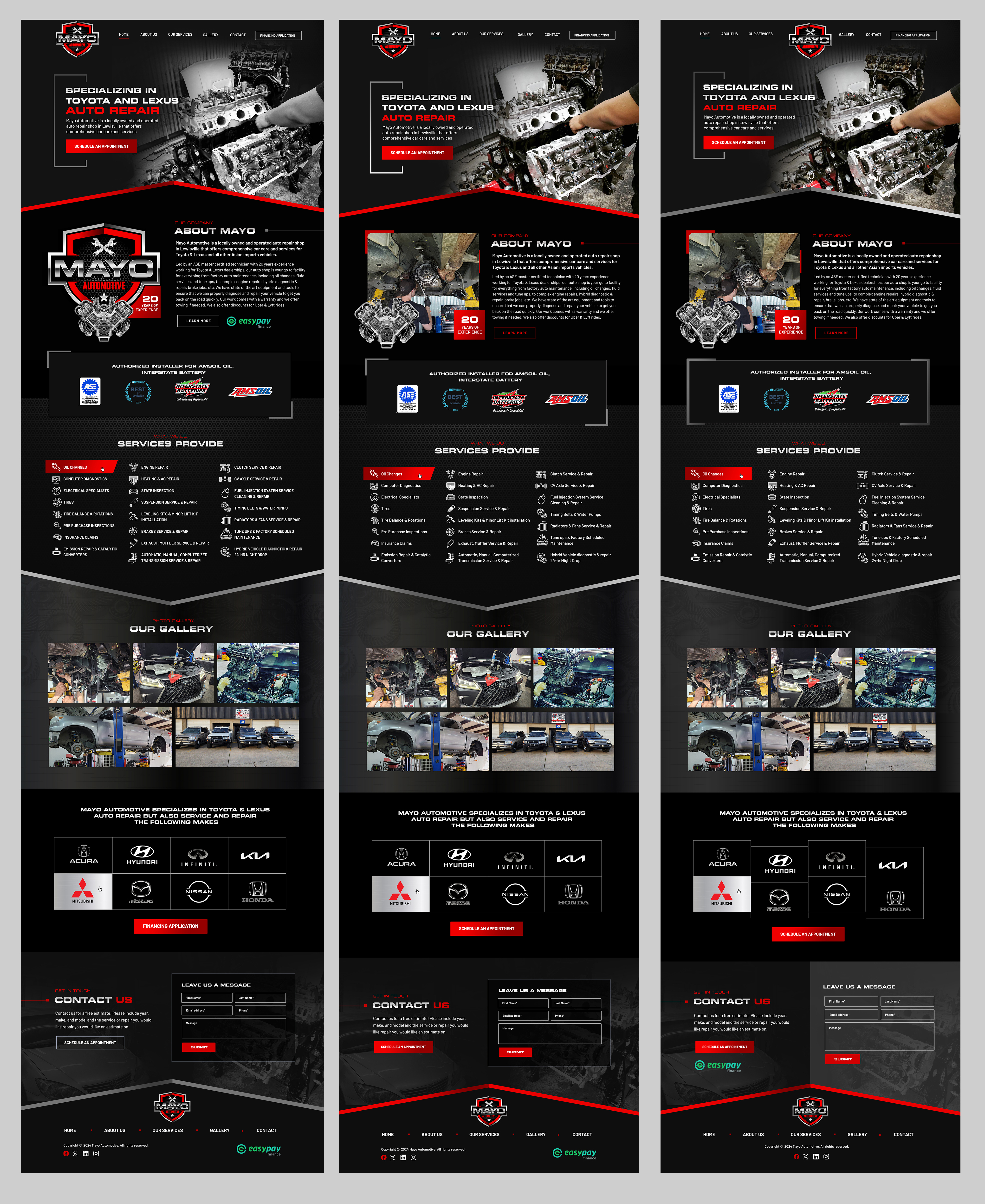 Web Design by Blue Sparrow for Mayo Automotive LLC | Design #32383784