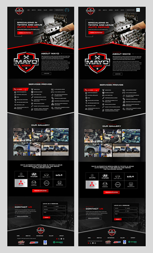 Web Design par Blue Sparrow pour Mayo Automotive LLC | Design : #32388035
