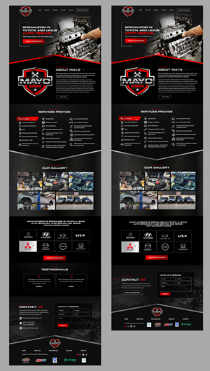 Web Design par Blue Sparrow pour Mayo Automotive LLC | Design : #32391863