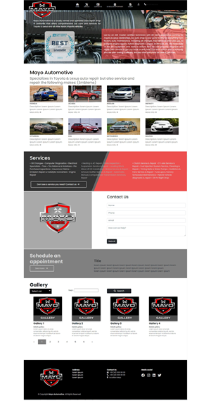 Web Design by Rudistudio for Mayo Automotive LLC | Design #32336154