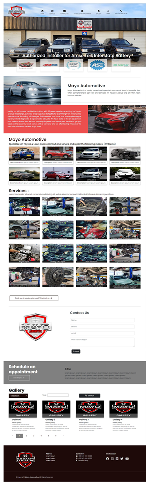 Diseño Web por Rudistudio para Mayo Automotive LLC | Diseño: #32375301