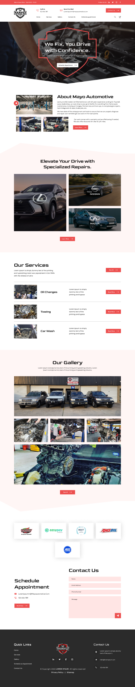 Web Design by Hafsa Fatymah for Mayo Automotive LLC | Design #32388394