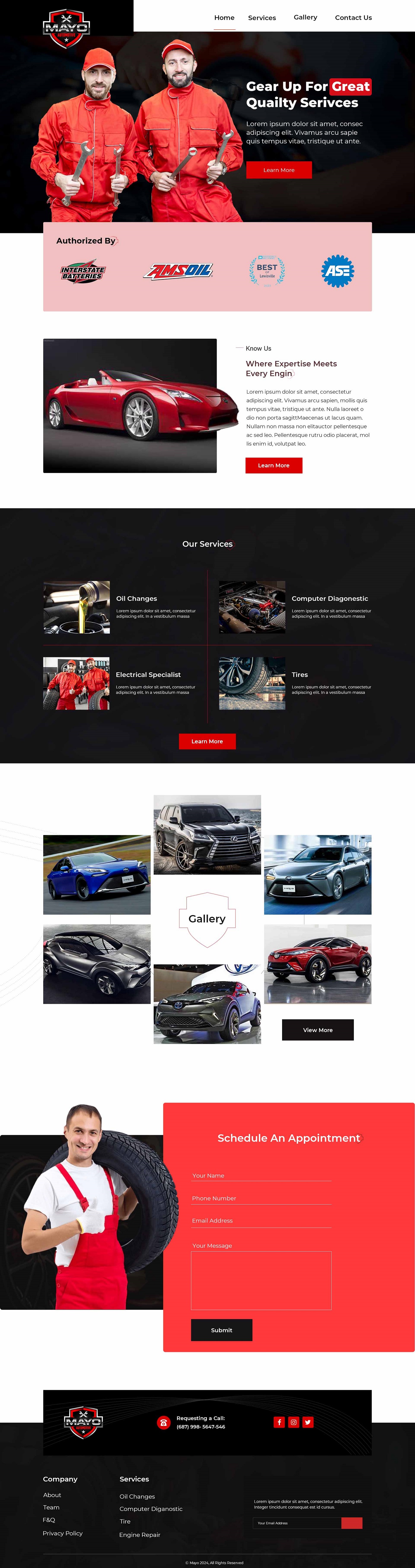 Web Design by Graphic Moon for Mayo Automotive LLC | Design #32367843
