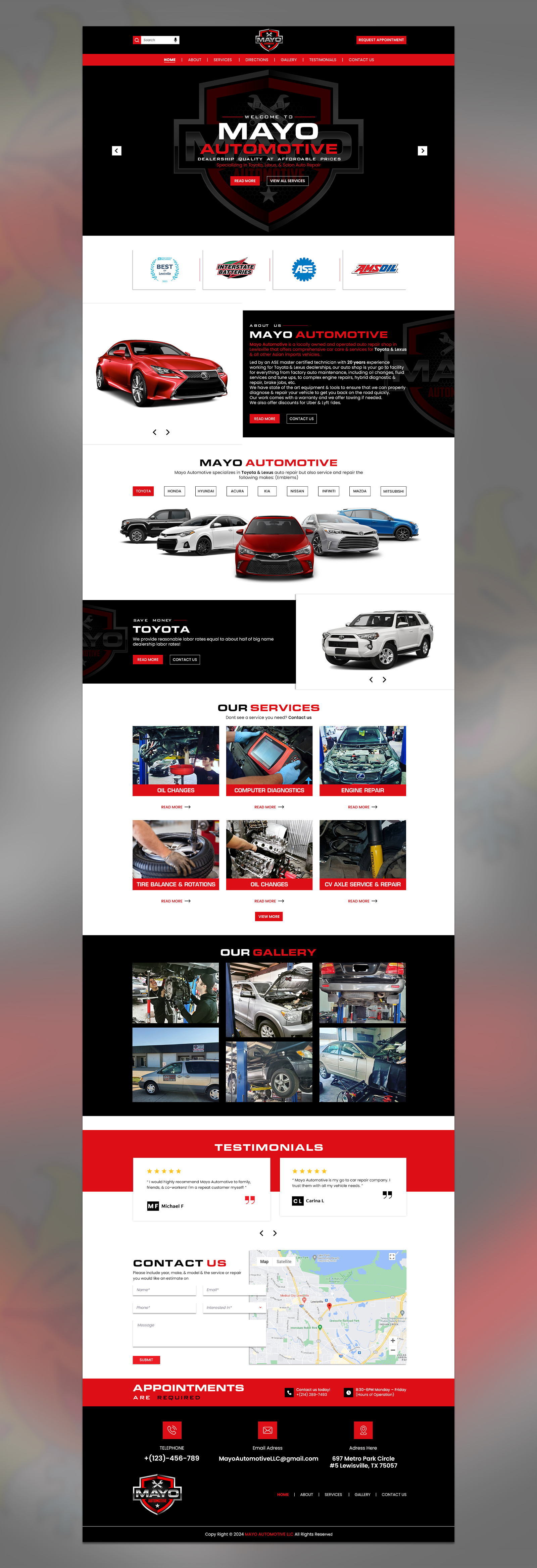 Web Design by Touseen for Mayo Automotive LLC | Design #32339900