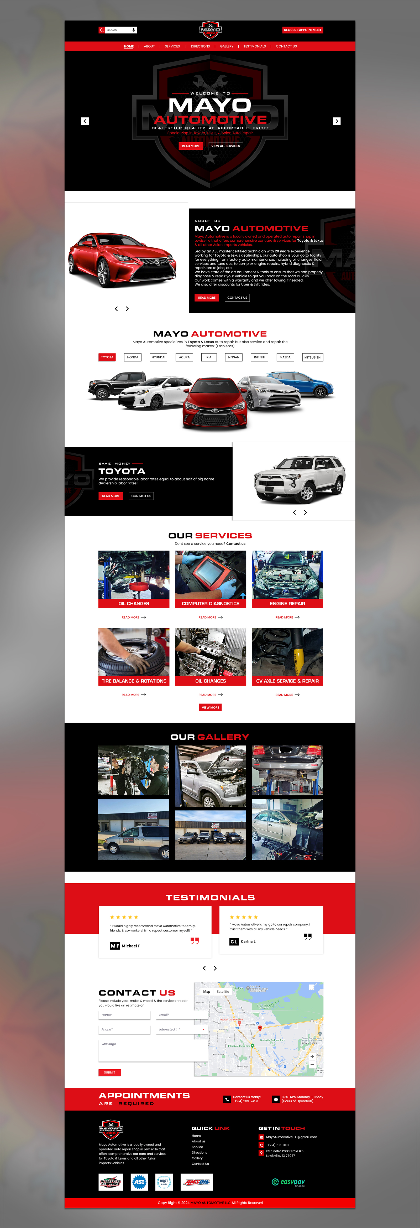 Web Design by Touseen for Mayo Automotive LLC | Design #32346904