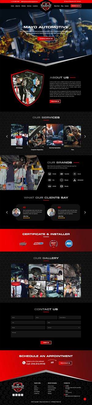 Web Design by Dreams Designs for Mayo Automotive LLC | Design: #32344681