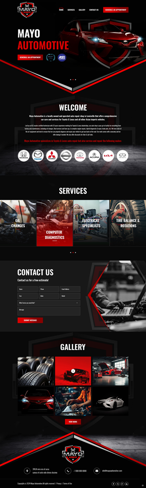 Web Design par pb pour Mayo Automotive LLC | Design : #32330132