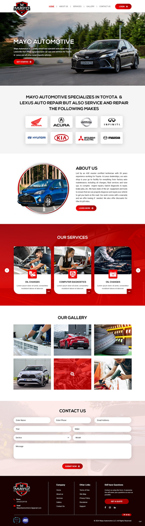 Web Design par pb pour Mayo Automotive LLC | Design : #32330137
