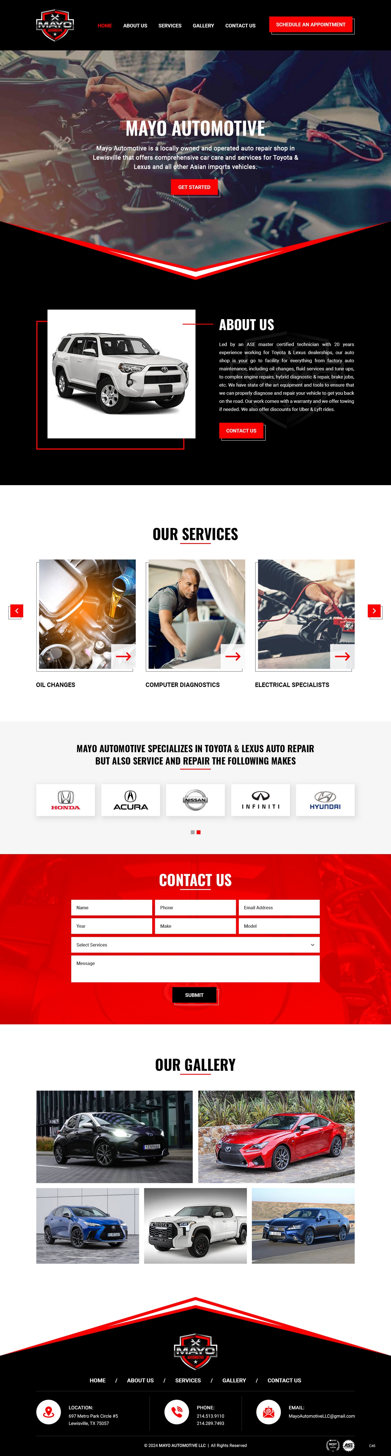 Web Design by pb for Mayo Automotive LLC | Design #32330138
