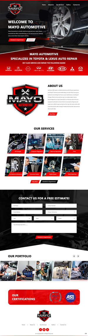 Web Design by pb for Mayo Automotive LLC | Design: #32330147