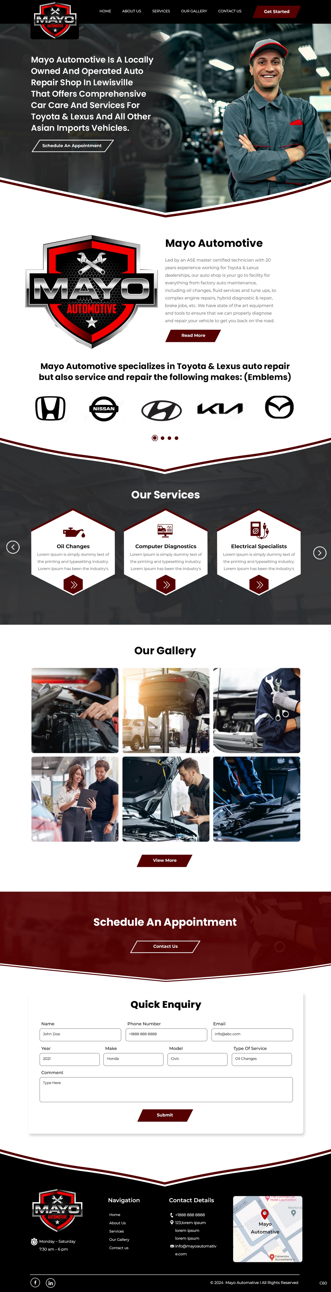 Web Design by pb for Mayo Automotive LLC | Design #32330148