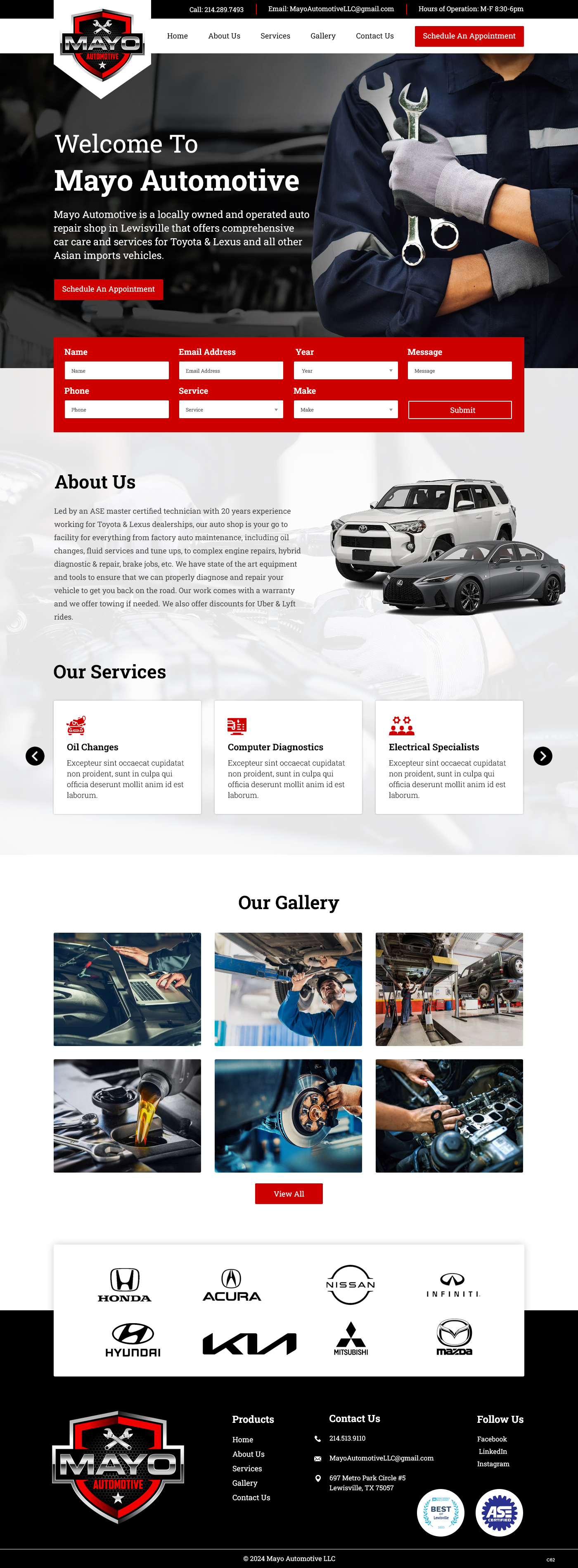 Web Design by pb for Mayo Automotive LLC | Design #32330149