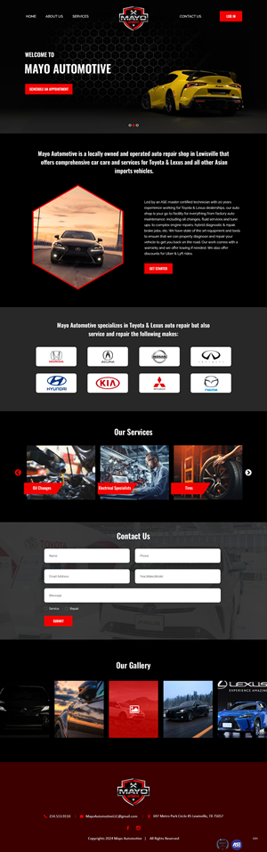 Web Design par pb pour Mayo Automotive LLC | Design : #32330150
