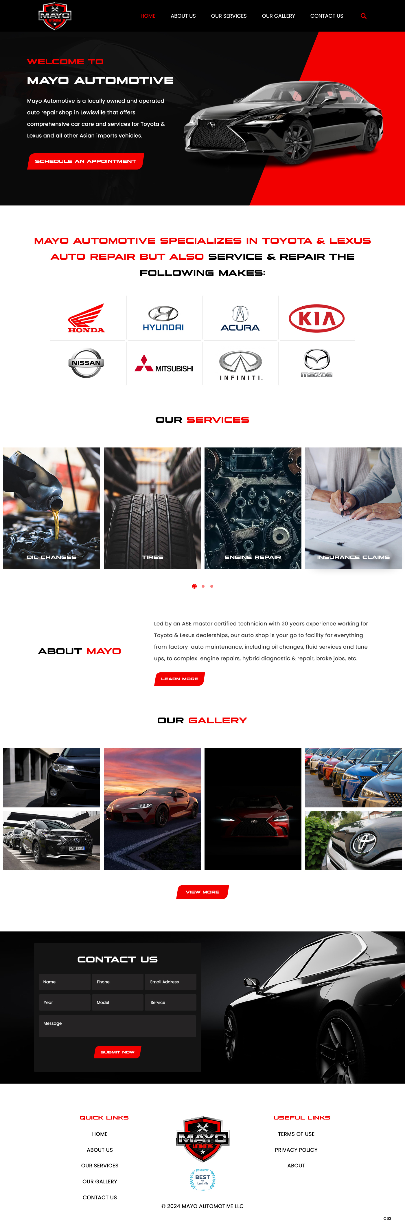 Web Design by pb for Mayo Automotive LLC | Design #32330151