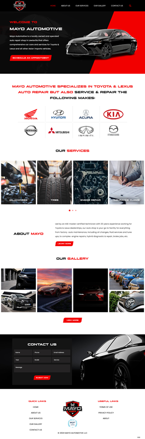 Web Design par pb pour Mayo Automotive LLC | Design : #32330151