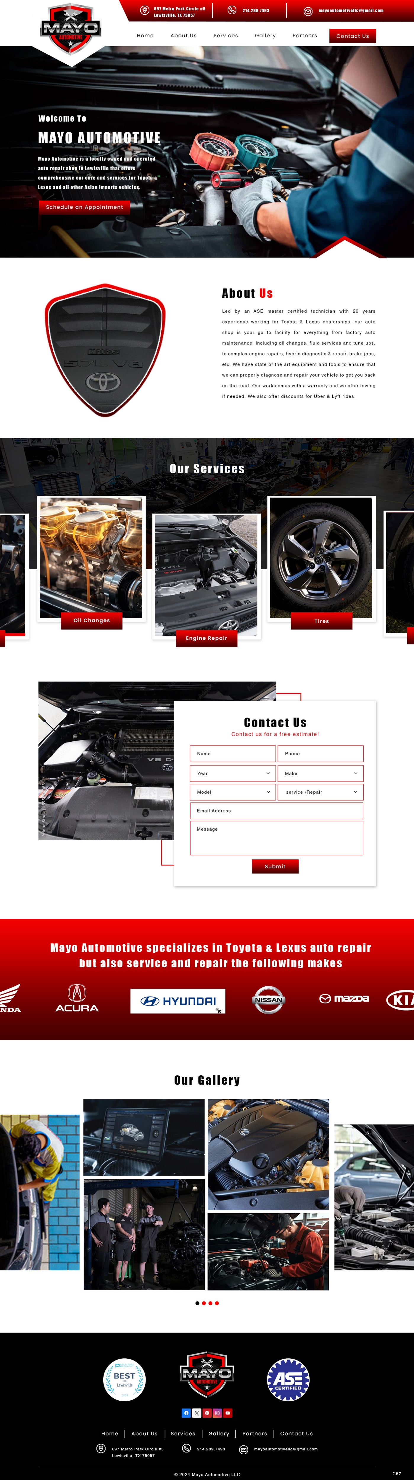 Web Design by pb for Mayo Automotive LLC | Design #32330152