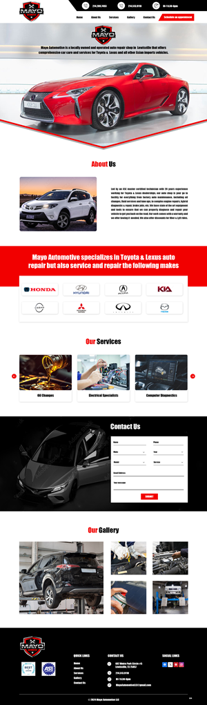 Web Design by pb for Mayo Automotive LLC | Design: #32330153