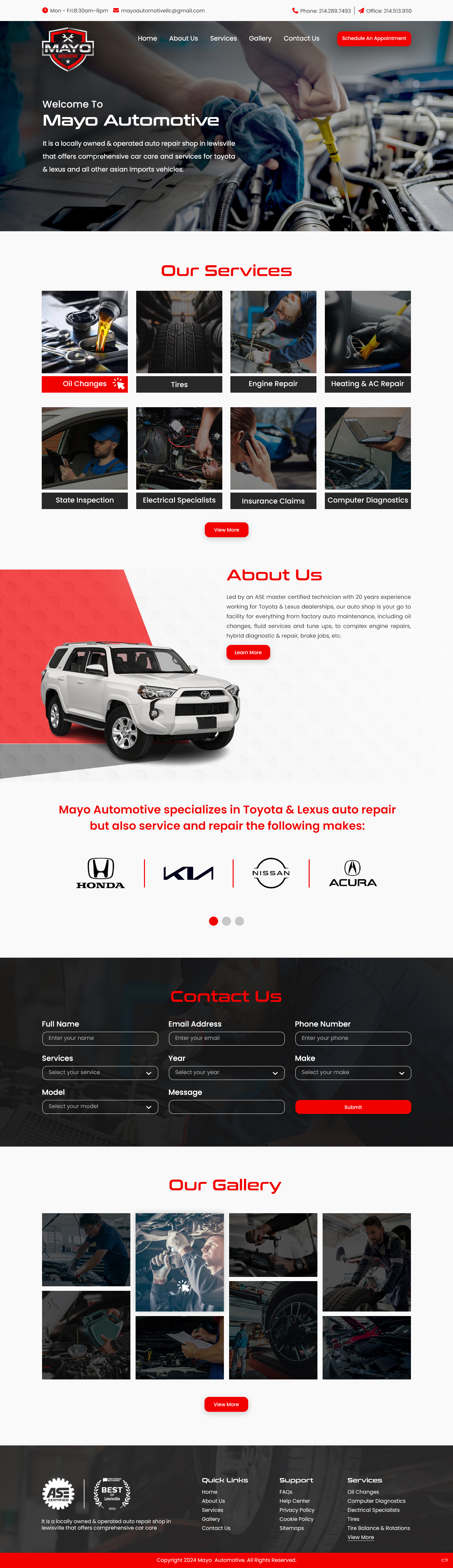 Web Design par pb pour Mayo Automotive LLC | Design #32330154