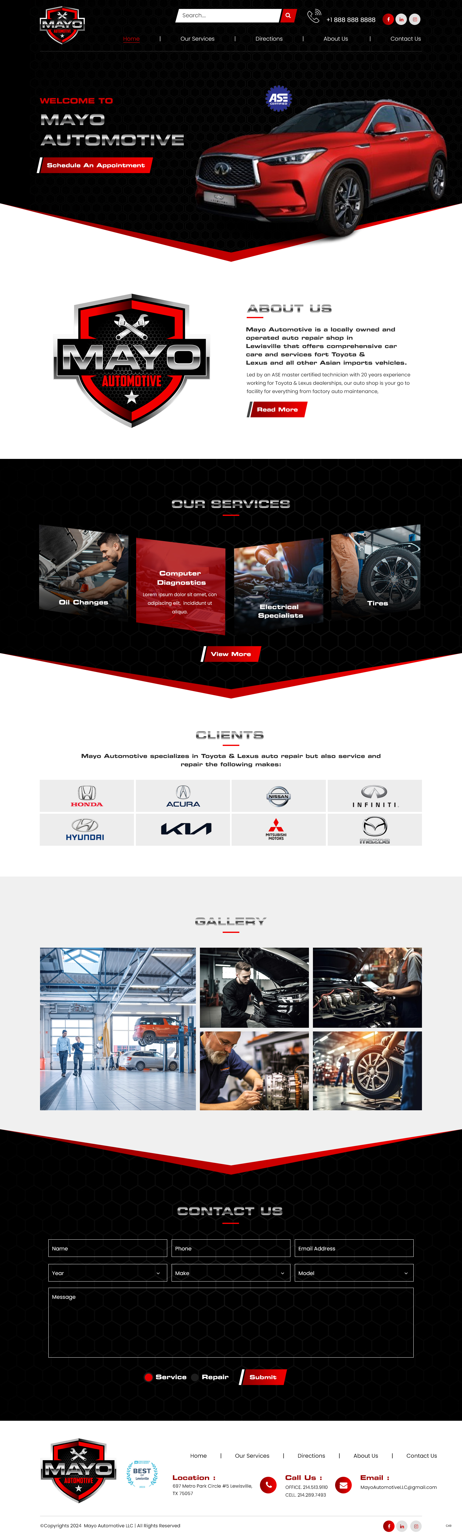 Web Design by pb for Mayo Automotive LLC | Design #32338024