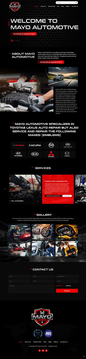 Web Design by pb for Mayo Automotive LLC | Design: #32338025