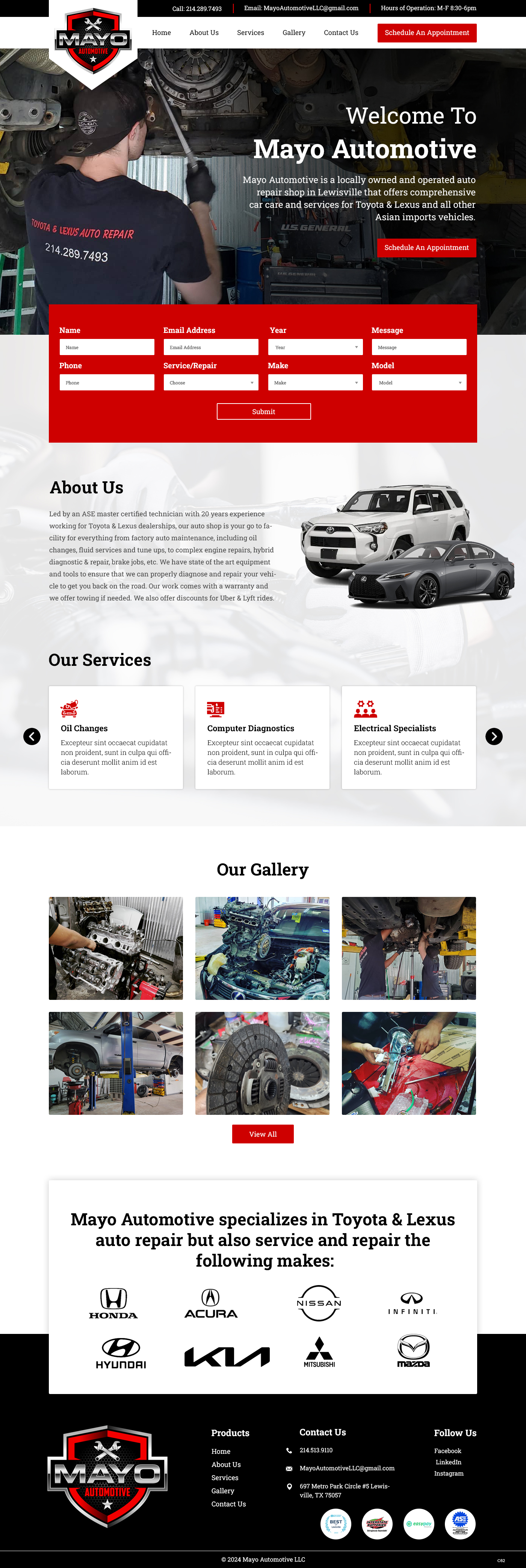 Web Design by pb for Mayo Automotive LLC | Design #32378898