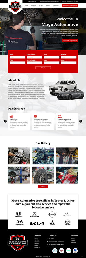 Web Design by pb for Mayo Automotive LLC | Design: #32378898