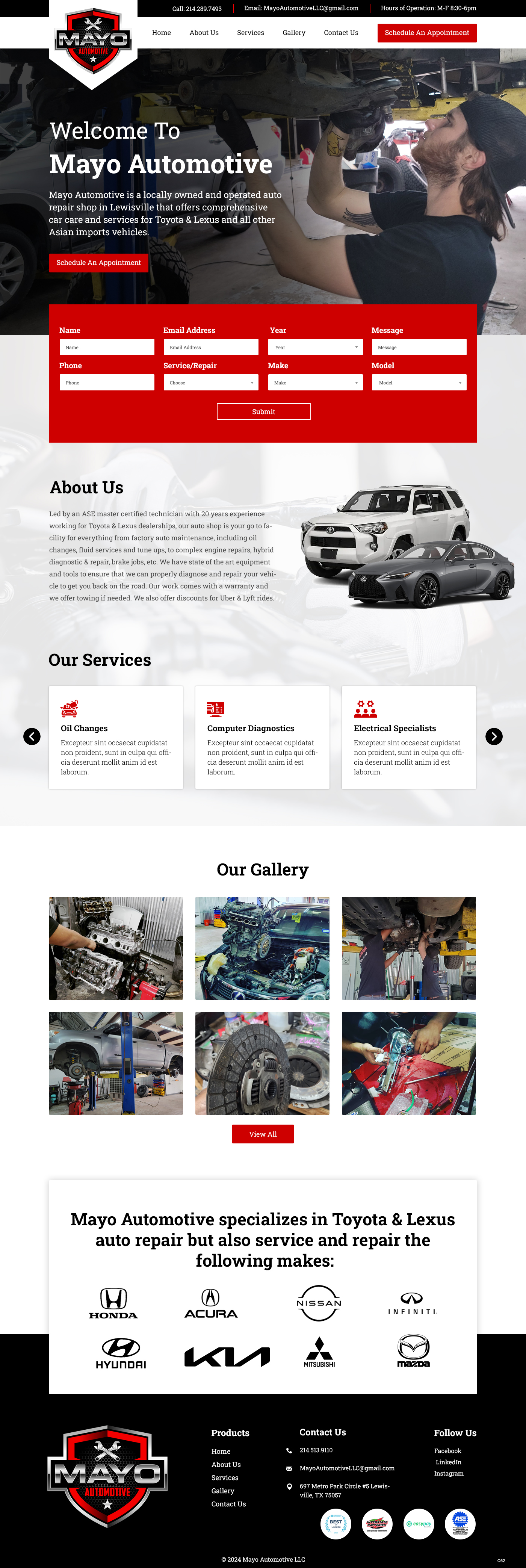 Web Design by pb for Mayo Automotive LLC | Design #32378899