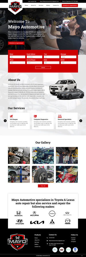 Web Design by pb for Mayo Automotive LLC | Design: #32378899