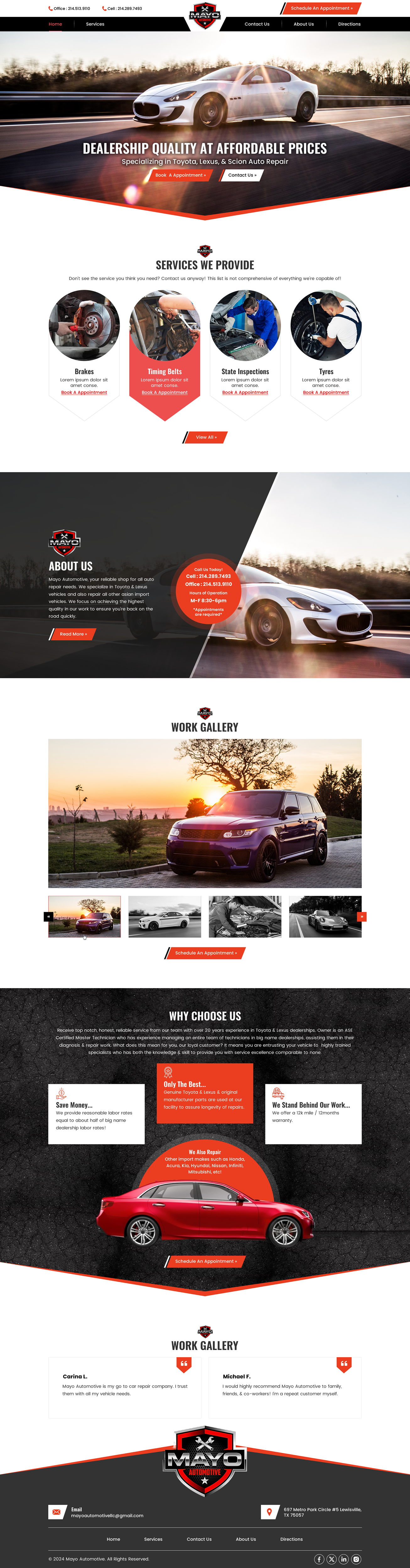 Web Design by Sbss for Mayo Automotive LLC | Design #32319064