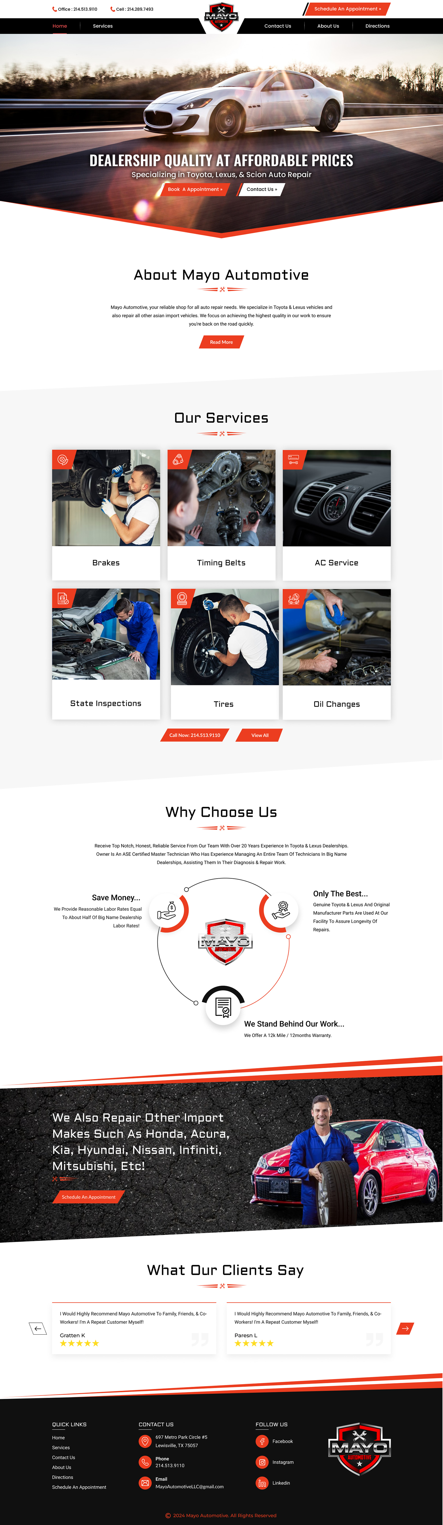 Web Design by Sbss for Mayo Automotive LLC | Design #32319065