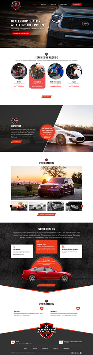 Diseño Web por Sbss para Mayo Automotive LLC | Diseño: #32319094
