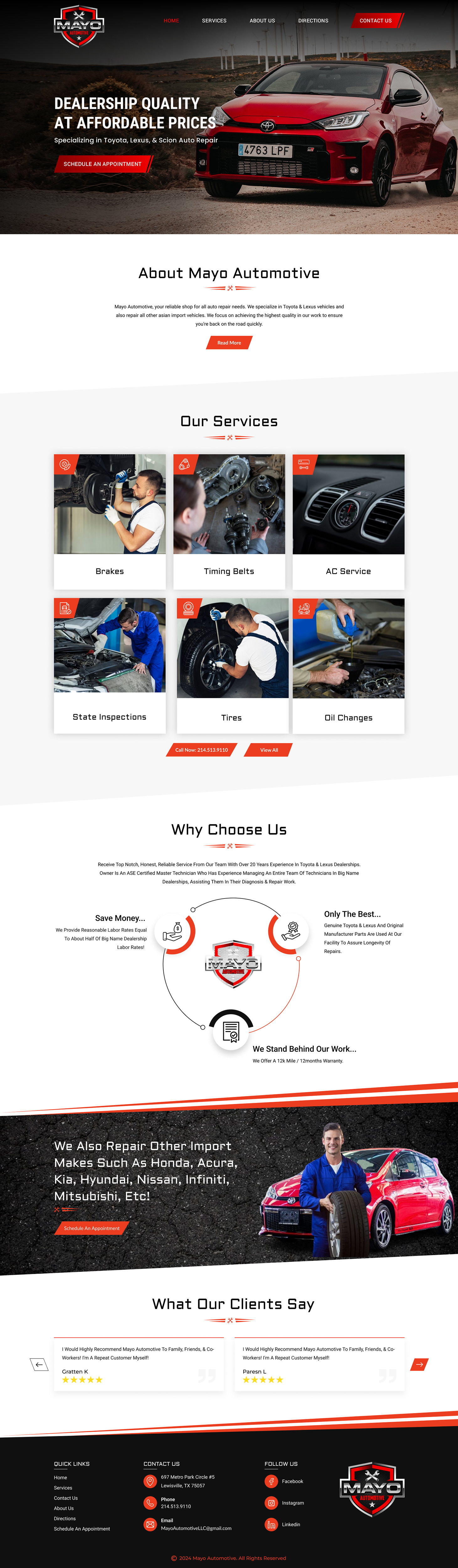 Diseño Web por Sbss para Mayo Automotive LLC | Diseño #32319095