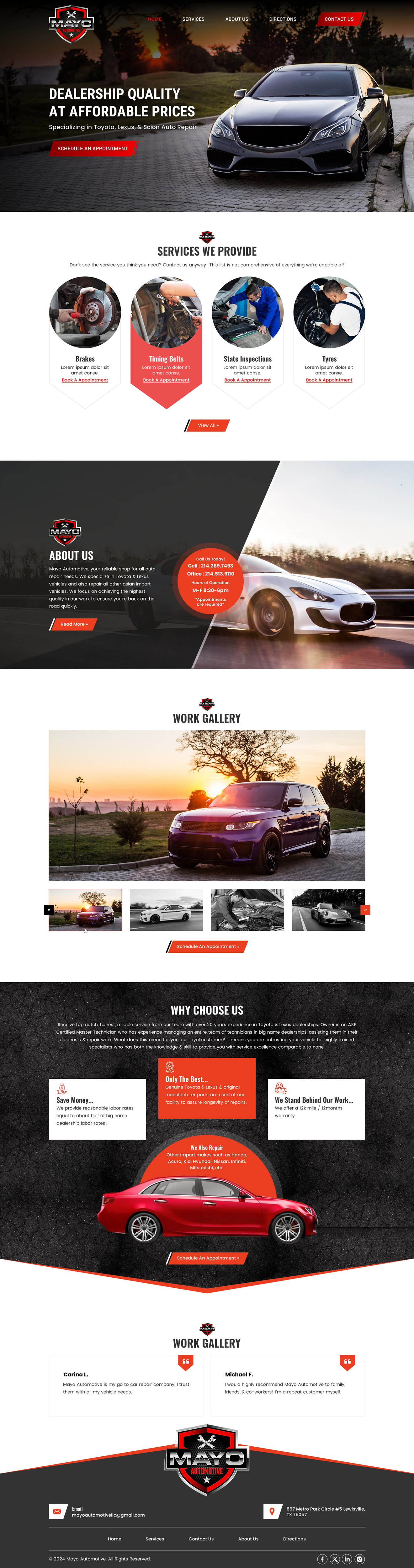 Web Design by Sbss for Mayo Automotive LLC | Design #32319096