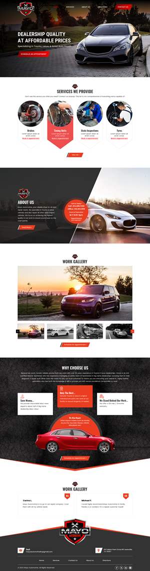 Web Design par Sbss pour Mayo Automotive LLC | Design : #32319096