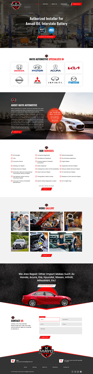 Web Design par Sbss pour Mayo Automotive LLC | Design : #32328890
