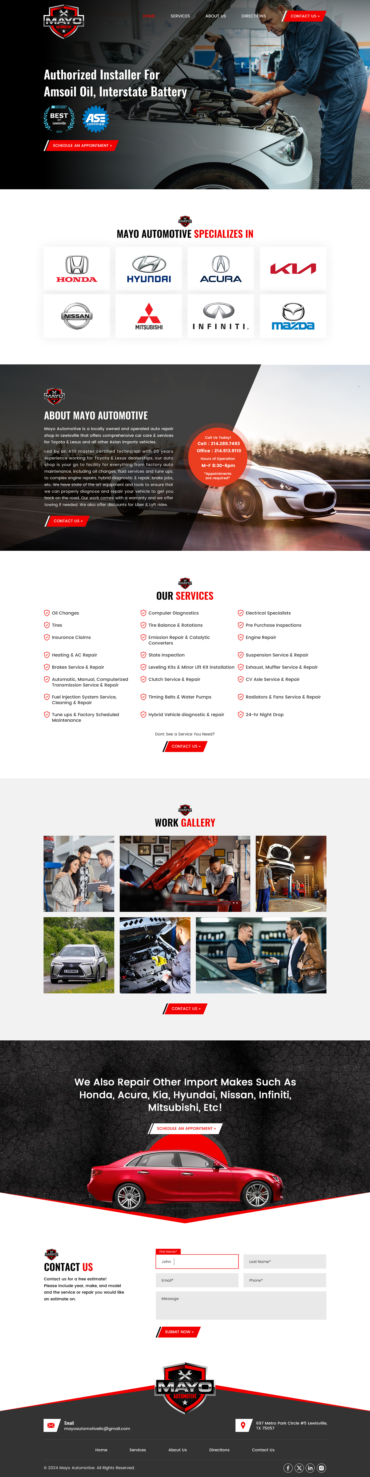 Web Design by Sbss for Mayo Automotive LLC | Design #32328891