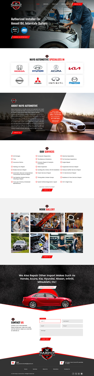 Web Design par Sbss pour Mayo Automotive LLC | Design : #32328891