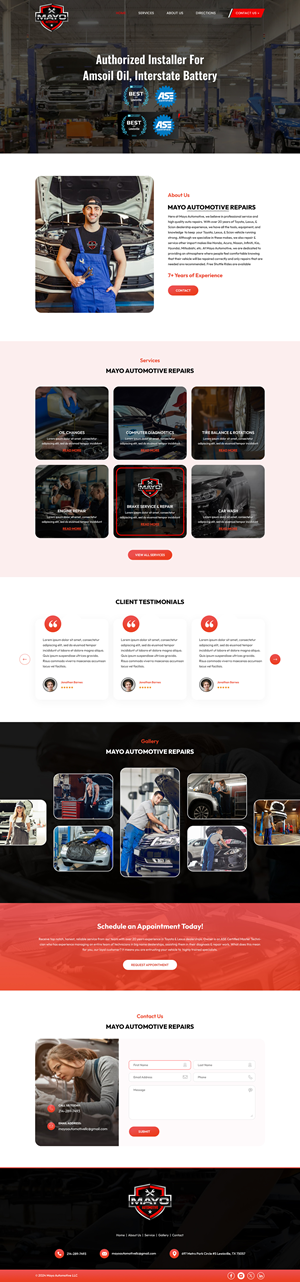 Web Design par Sbss pour Mayo Automotive LLC | Design : #32329918