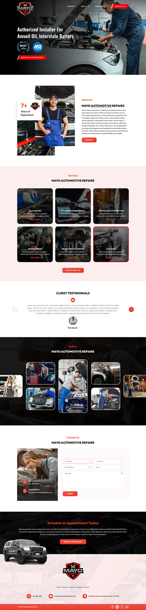Web Design par Sbss pour Mayo Automotive LLC | Design : #32329919