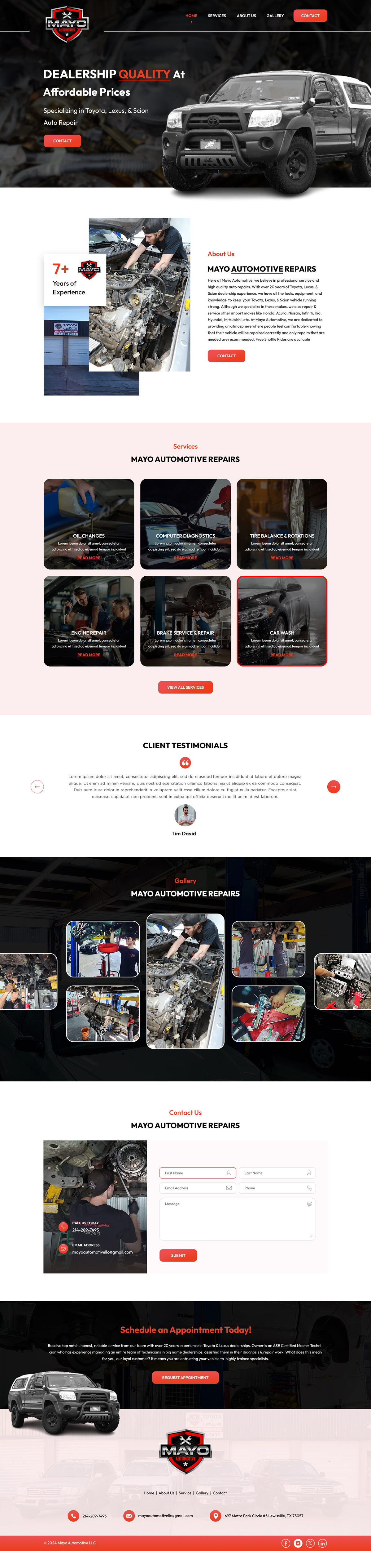 Web Design by Sbss for Mayo Automotive LLC | Design #32352158