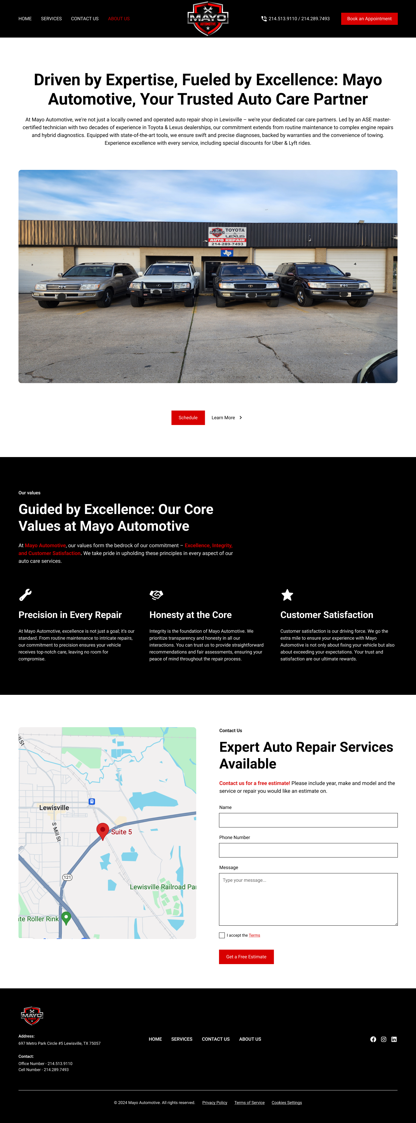 Web Design by Lain Des for Mayo Automotive LLC | Design #32346385