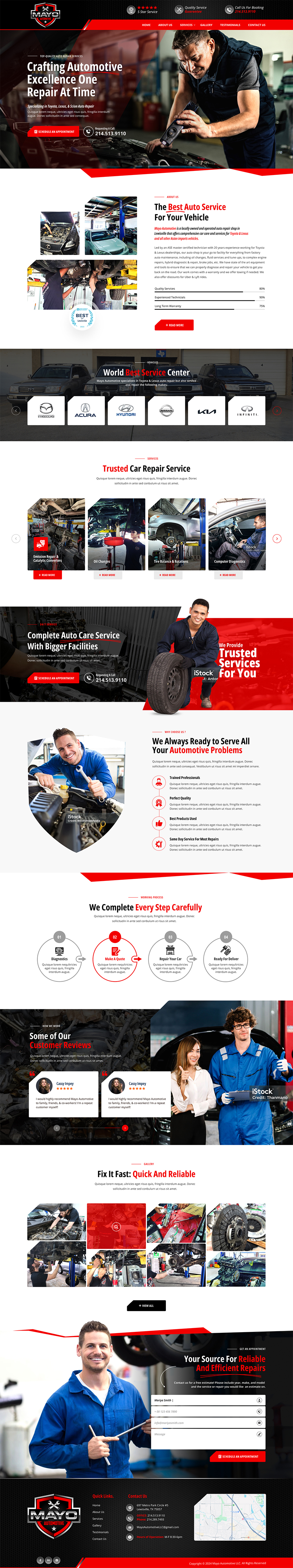 Web Design by Soma.Debnath for Mayo Automotive LLC | Design #32348423