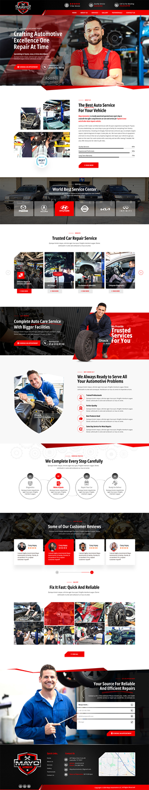 Diseño Web por Soma.Debnath para Mayo Automotive LLC | Diseño: #32348426