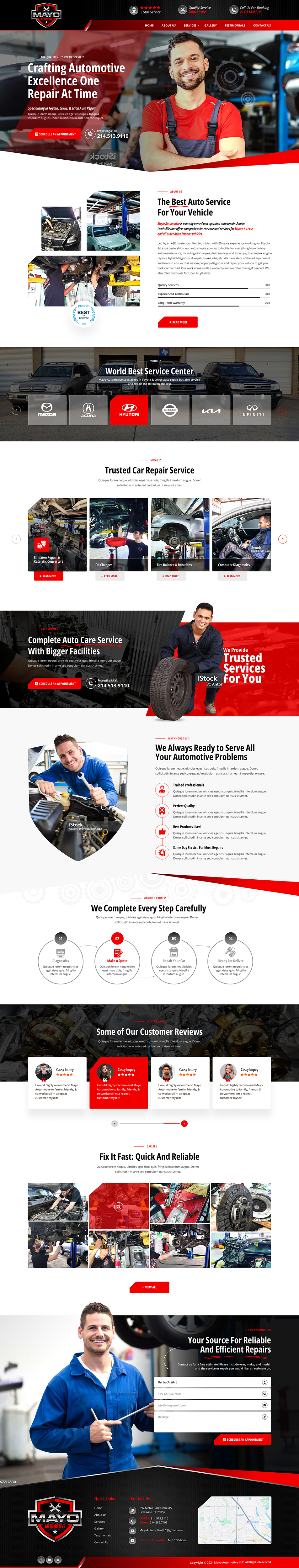 Web Design by Soma.Debnath for Mayo Automotive LLC | Design #32348429