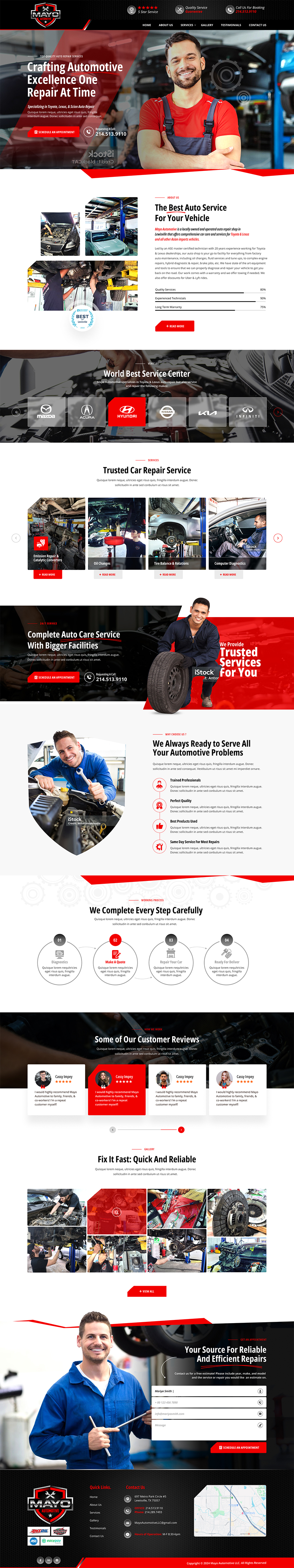 Web Design by Soma.Debnath for Mayo Automotive LLC | Design #32355440