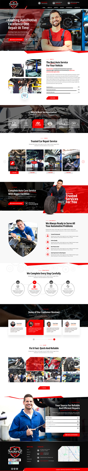 Web Design par Soma.Debnath pour Mayo Automotive LLC | Design : #32355440