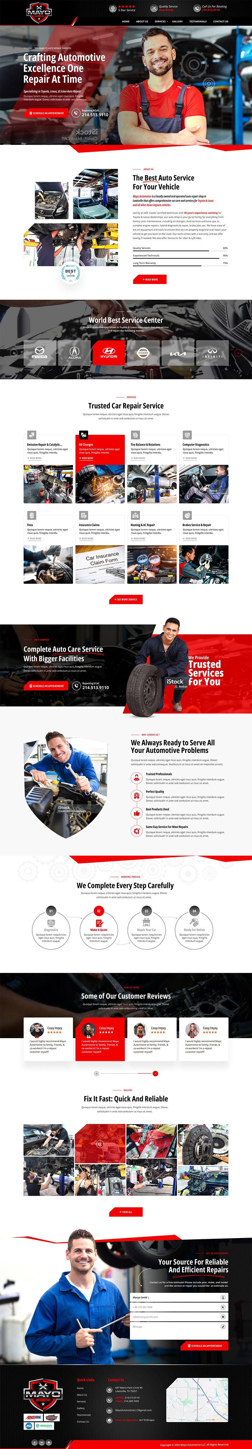 Web Design by Soma.Debnath for Mayo Automotive LLC | Design #32370788
