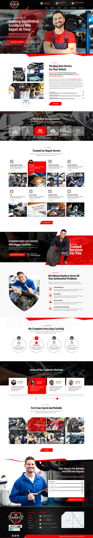 Diseño Web por Soma.Debnath para Mayo Automotive LLC | Diseño: #32370788